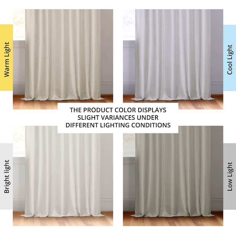 Exclusive Fabrics Vintage Textured Faux Dupioni Silk Room Darkening Curtains (1 Panel)