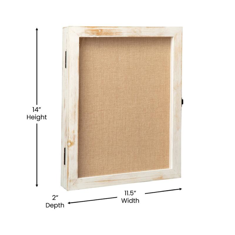 Solid Pine Shadow Display Case with Linen Liner