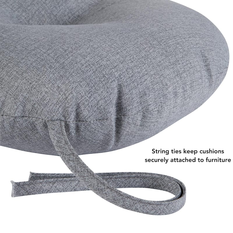 Outdoor15-inch Round Bistro Chair Cushion (Set of 4)