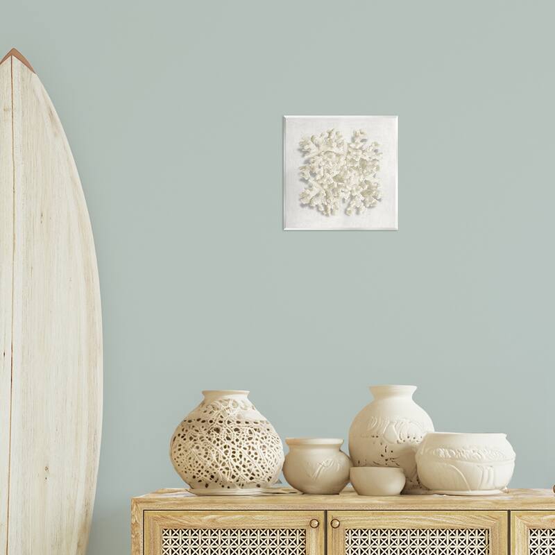 Stupell Aquatic Neutral Coral Wall Plaque Art Design By Caroline Kelly