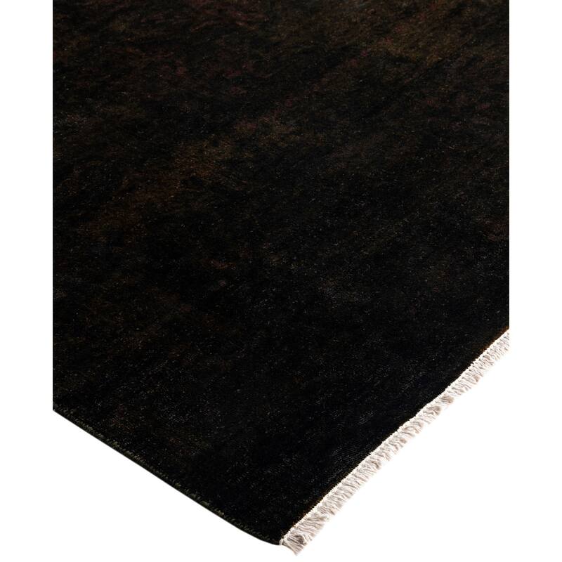 Overdyed One-of-a-Kind Hand-Knotted Area Rug - Black - 8' 1" x 10' 1"