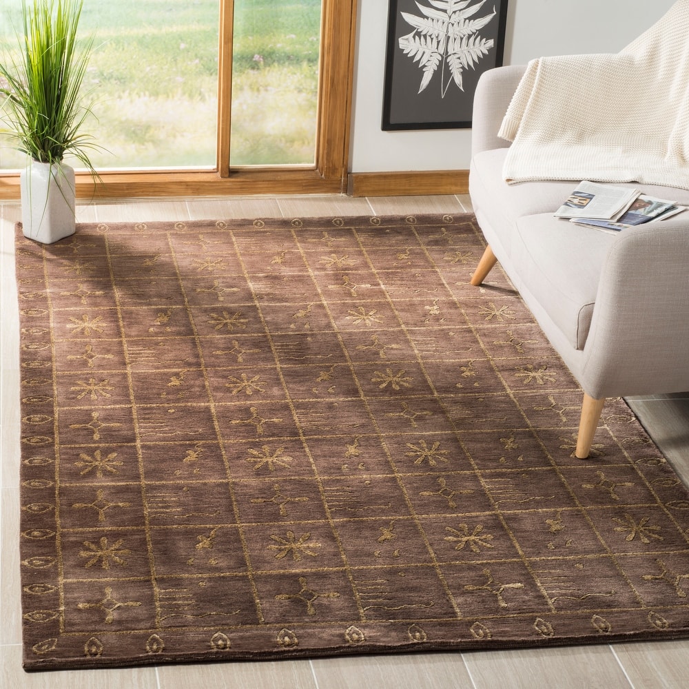 SAFAVIEH Couture Hand-knotted Tibetan Gundhilde Modern Wool Rug