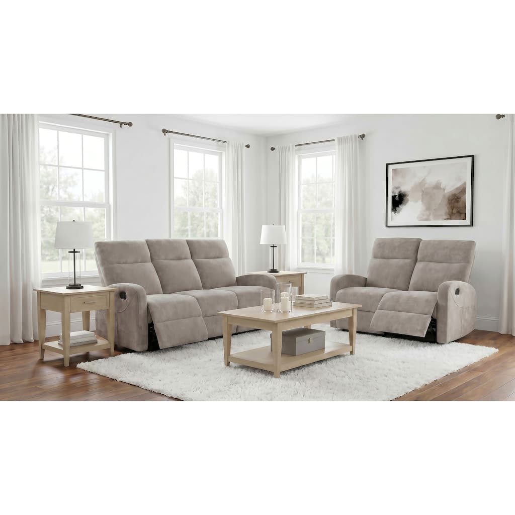 Hamilton Chenille Manual Reclining Sofa Set