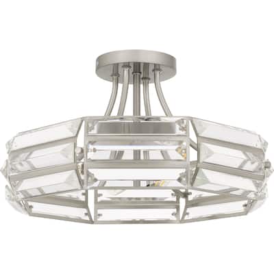 Padilla 4-Light Brushed Nickel Semi-Flush Mount Light