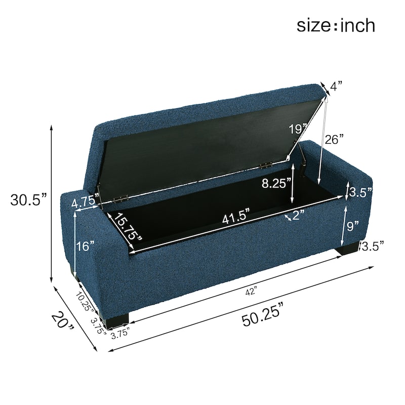 Maddie Fabric Storage Ottoman Bench by Christopher Knight Home