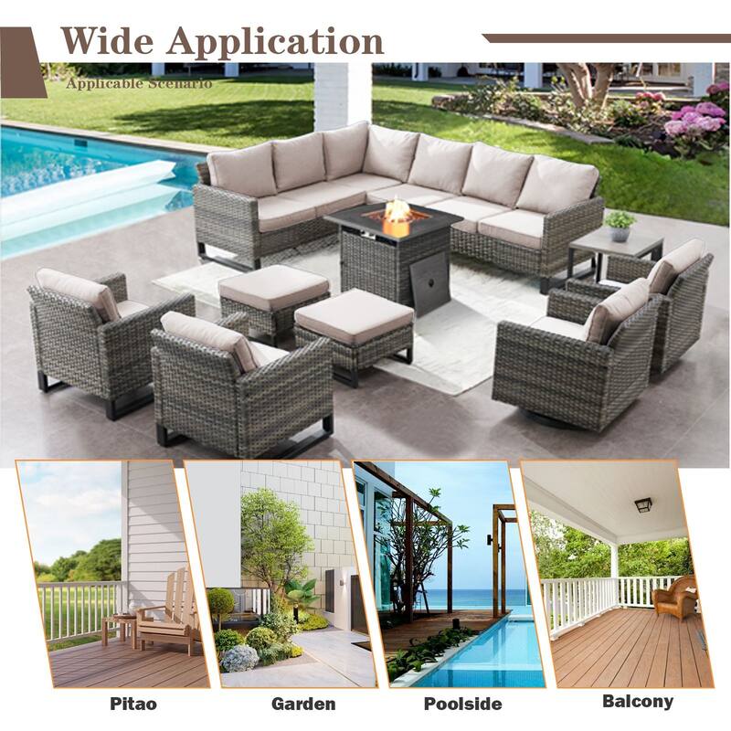Pocassy Patio Swivel Chair with Soft Cushion