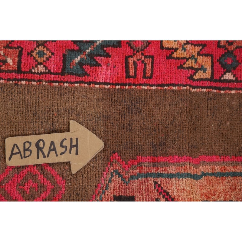 Ardebil Persian Vintage Runner Rug Hand-knotted Wool Carpet - 3'10" x 13'2"