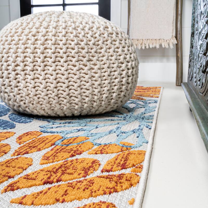 JONATHAN Y Minori Floral Indoor/Outdoor Area Rug