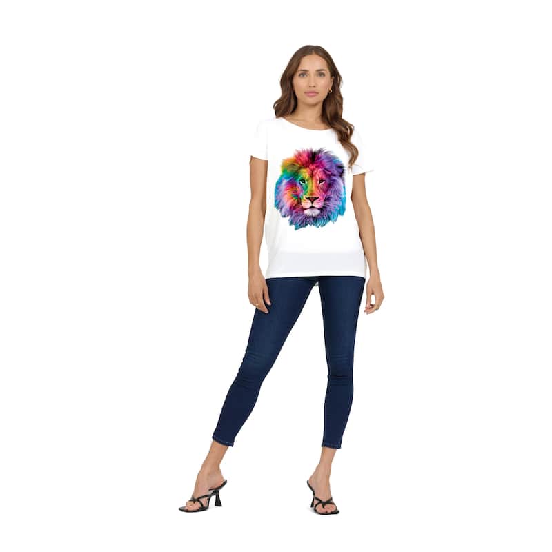 What About Wednesday T-Shirt Dolman Cap Sleeve Print - The King in Color - M
