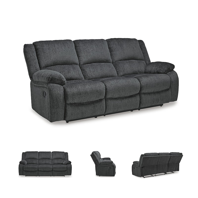 Draycoll Contemporary Reclining Sofa, Slate