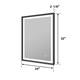 Wall Mounted Back Light Bathroom Framed LED Mirror Anti- Fog With Dimmable Light Touch Sensor And Memory Function