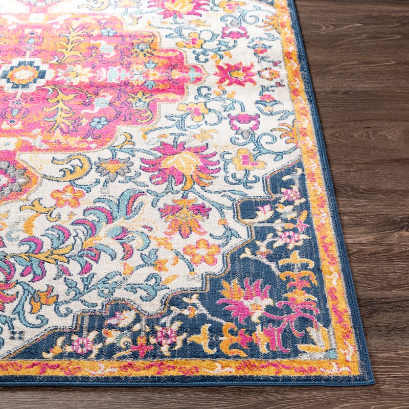 Livabliss Devonshire Distressed Boho Medallion Area Rug