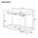 preview thumbnail 29 of 33, Modern Simple Style Twin over Twin Bunk Bed with Build-In Ladder,Metal Low Bunk Bed with Safety Guaranteed
