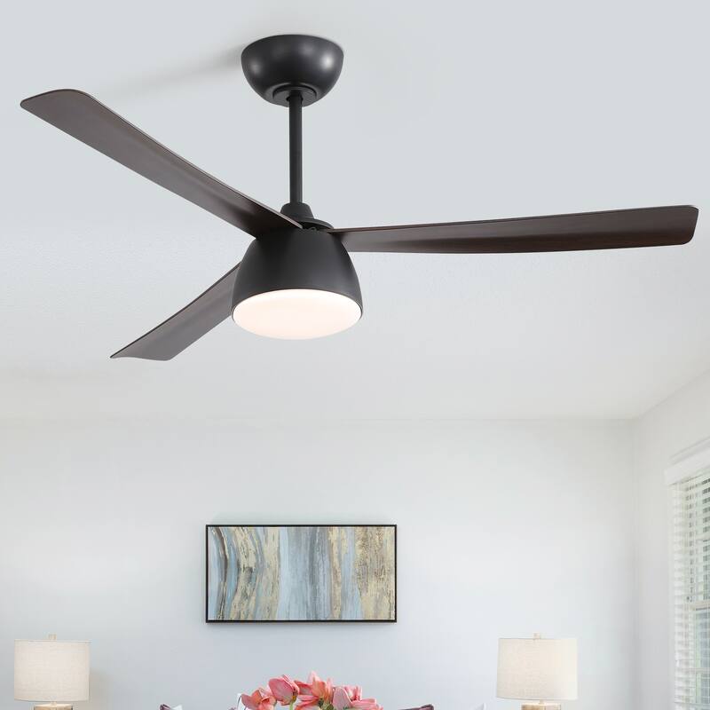 Sofucor 46 Inch Ceiling Fans with Light,Small Indoor/Outdoor,Remote Control,3 ABS Blades