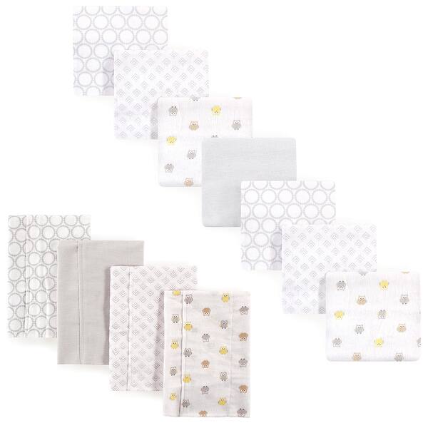 slide 1 of 1, Luvable Friends Unisex Baby Cotton Flannel Burp Cloths and Receiving Blankets, 11-Piece, Owl, One Size - Owl - One Size One Size - Owl
