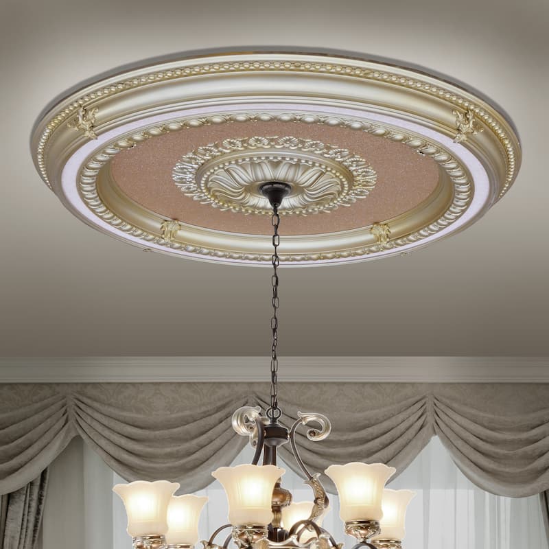 Cherub Sky Round Chandelier Ceiling Medallion 47