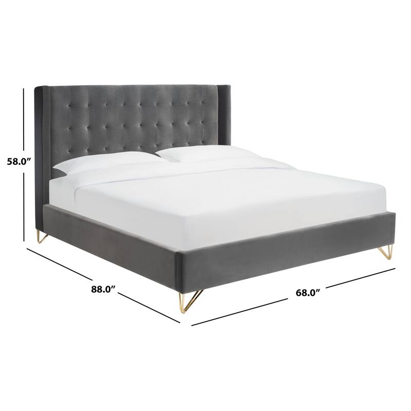 SAFAVIEH Couture Hiawatha Metal Leg Queen Bed