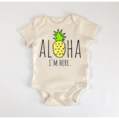Aloha Pineapple - Baby Boy Girl Clothes Infant Bodysuit Funny Cute Newborn