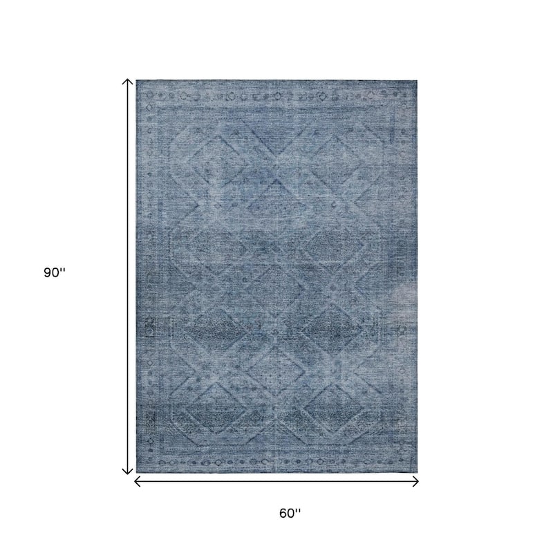 HomeRoots Geometric Transitional Rectangle Outdoor Rug