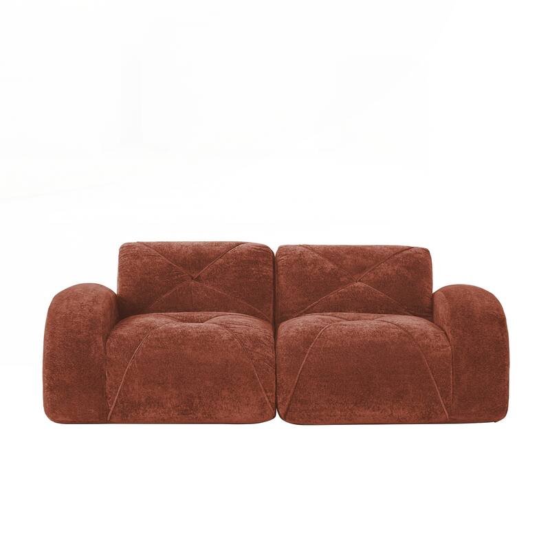 Sofa Couches With boneless Sofa,Soft Velvet Fabric,Bottom Anti-Slip Design