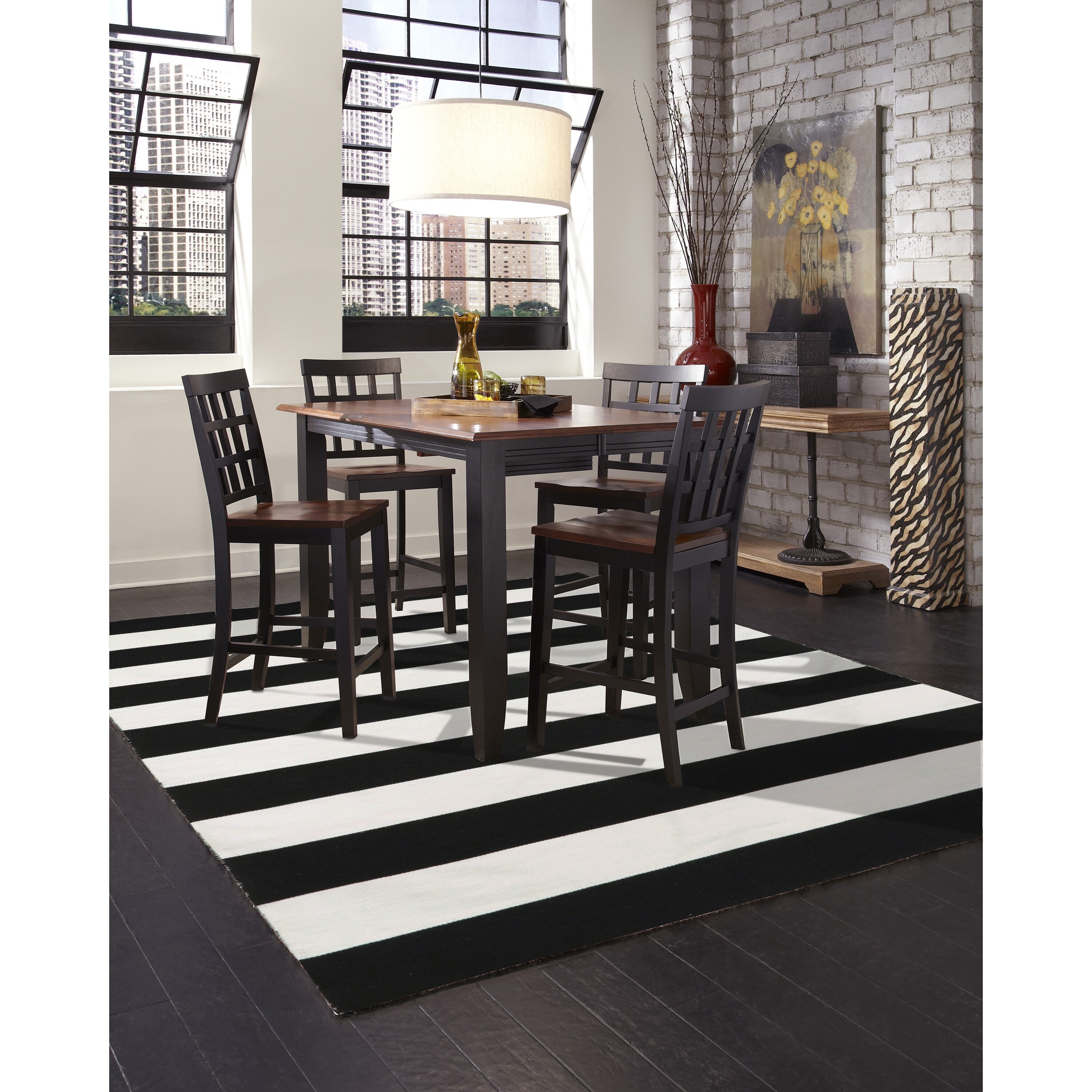 Lush Decor Sorrento Rugby Stripe Indoor/Outdoor Rug
