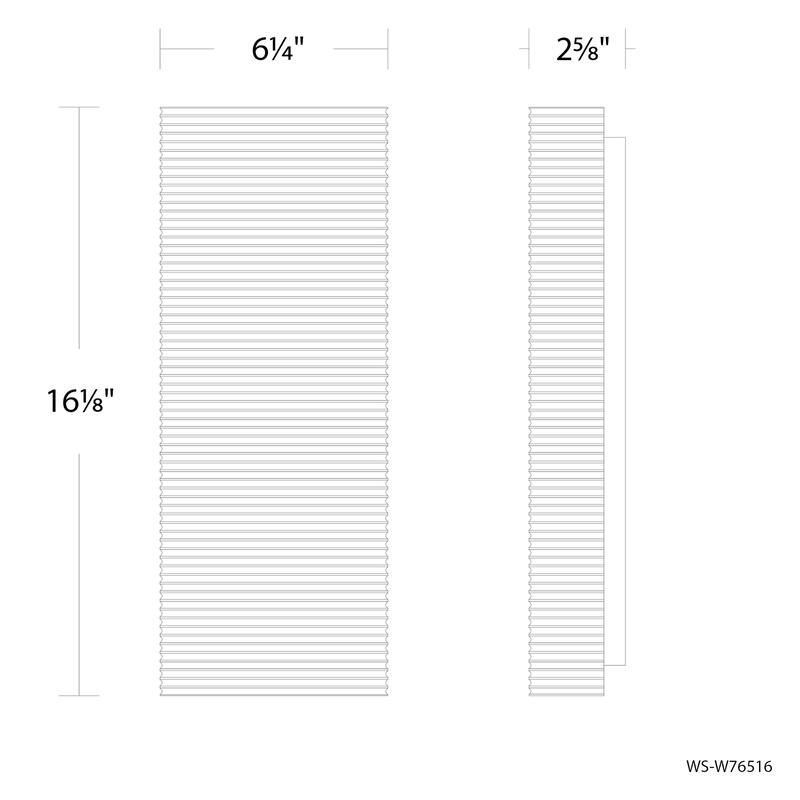 Pillar 16in LED Outdoor Wall Light Selectable CCT 2700-3000-3500-4000K set to 2700K in Black