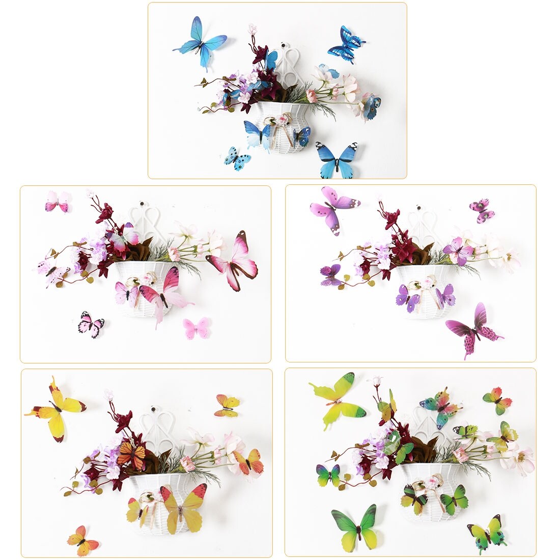 Shop 60pcs 3d Butterfly Wall Sticker Decals Paper Stickers For