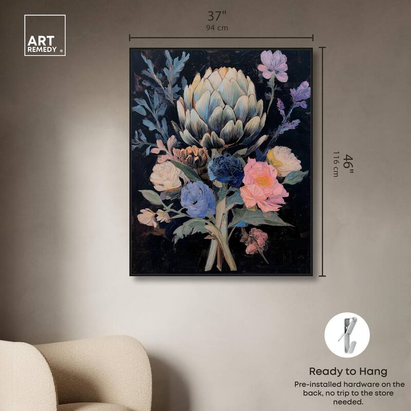 Moody Artichoke I Canvas by Art Remedy