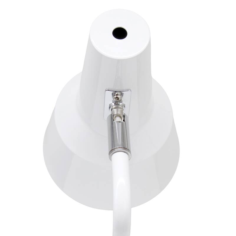 Desk Lamp with Cone Shade and Gooseneck - 15.25" - White