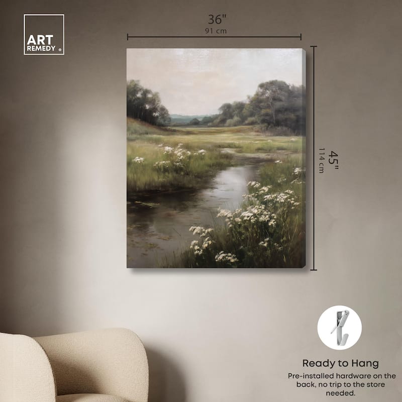 Quiet Waters Canvas by Art Remedy, Gallery Wrapped