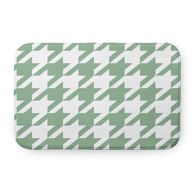 Houndstooth Pet Feeding Mat for Dogs and Cats - Green - 24" x 17"