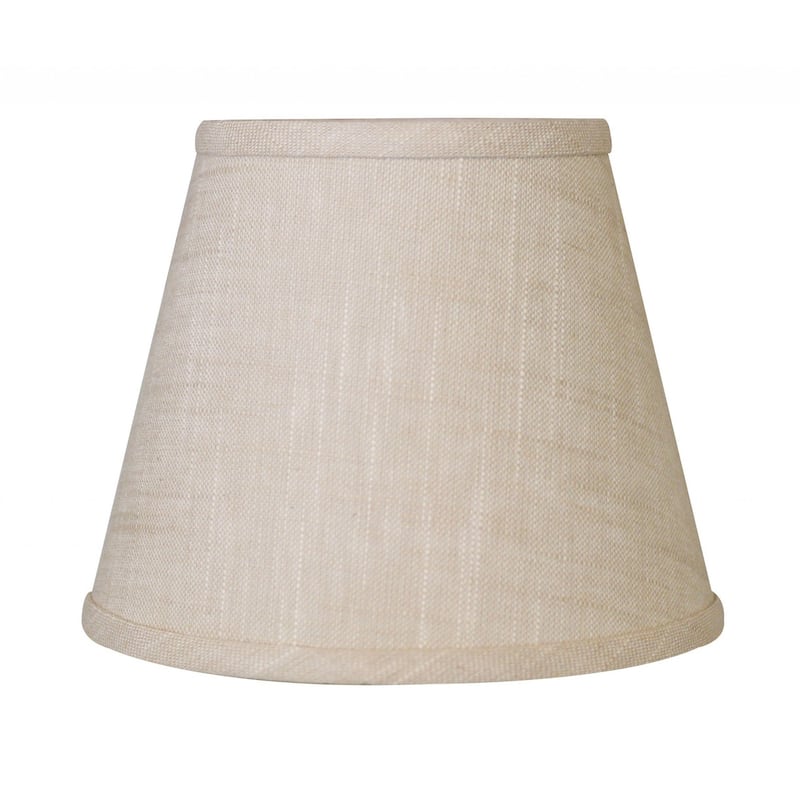 8" Light Wheat Hardback Empire Linen Lampshade - 8" L x 8" W x 6.5" H