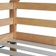 preview thumbnail 25 of 25, Rubber Wood Twin Size Floor Bunk Bed with Ladder, Low Height Design
