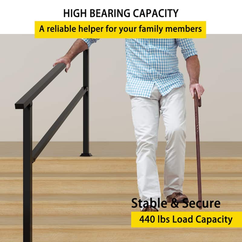 Sturdy Aluminum Stair Rail for Home, Hotel, Garden Choose from 3 Sizes