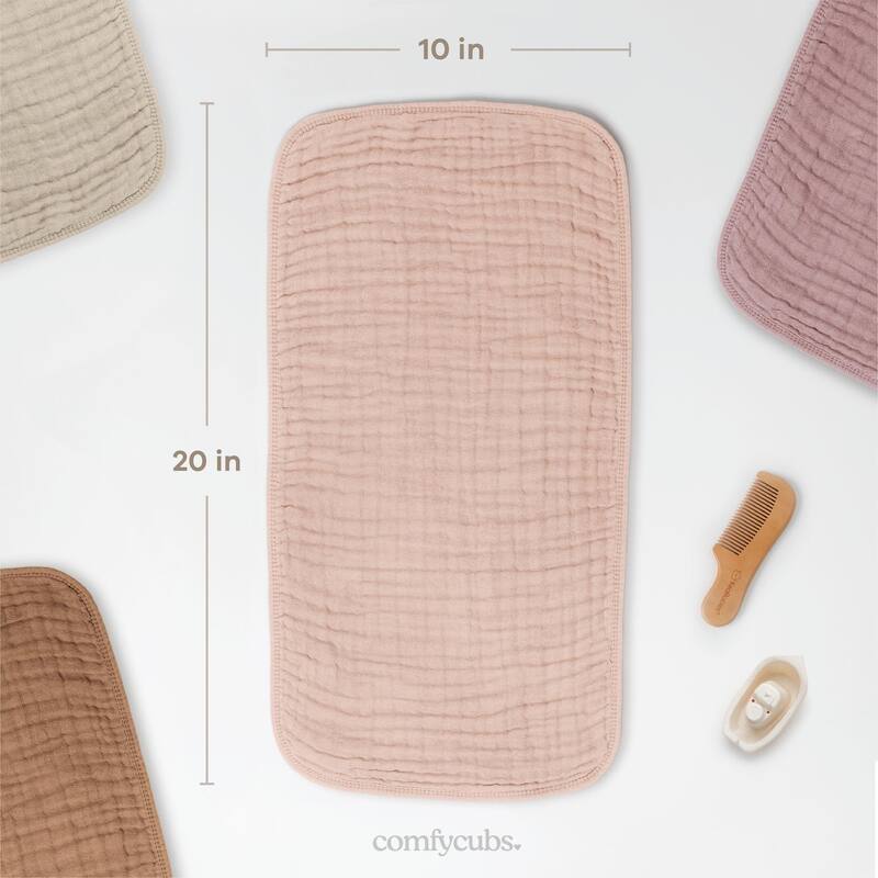 Muslin Burp Cloths for Babies by Comfy Cubs
