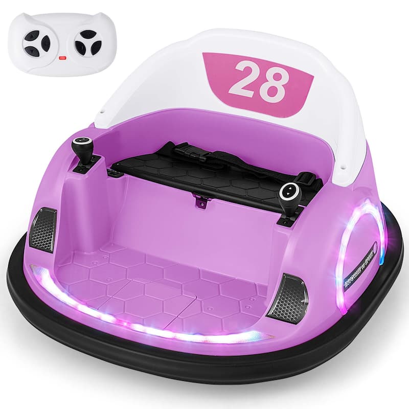 Electric Kids Bumper Car w/Parental Remote Baby Bumper Car - Pink