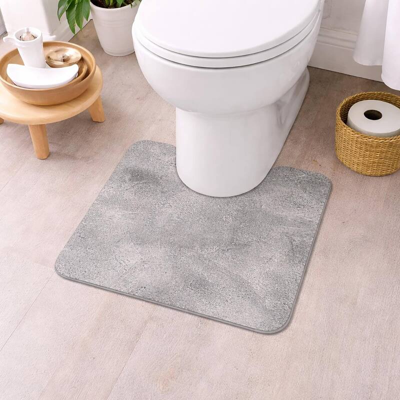 Decorative Contour Bath Mat 20x18 Ultra Absorbent Quick Dry Rug