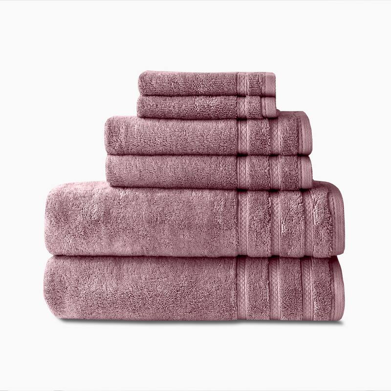 True Comfort Towels - Purple - 6 Piece Bath Towel Sets