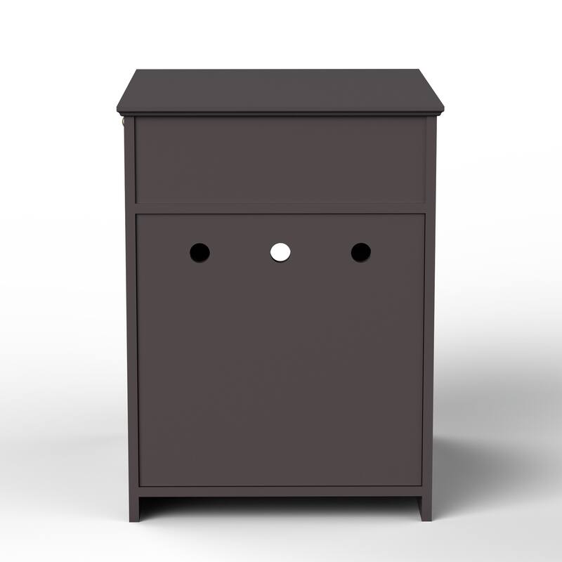 Wooden Cat Litter Box Enclosure Pet House Nightstand Indoor Pet Crate with Storage Drawer for Living Room