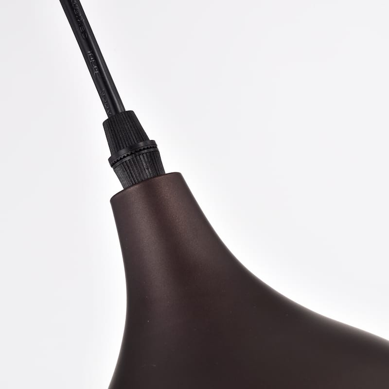 1-light Textured Black Hanging Pendant