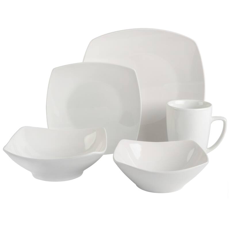 Gibson Home Everyday Square 40pc Expanded Dinnerware Set