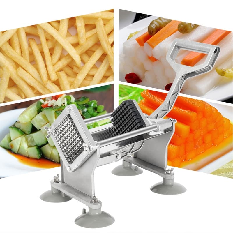 Vertical French Fry Cutter with 4Pcs Blades & 4Pcs Suction Cups & 2pcs Expansion Bolts