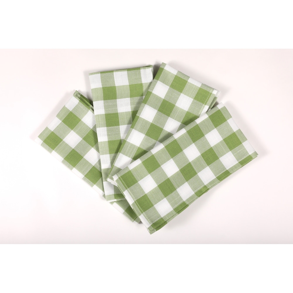Gingham Check-Classic 20X20-Napkins-Set of 4