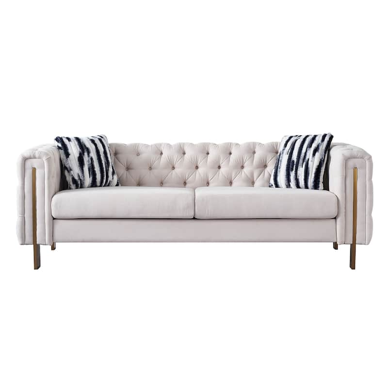 Chesterfield Modern Tufted Velvet Living Room Sofa