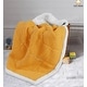 preview thumbnail 10 of 26, Luxurious Cotton Unisex Baby Blanket Waffle Weave with Sherpa Backing Soft Cozy 30''x40'' Receiving Crib Stroller Nap Blanket Mustard
