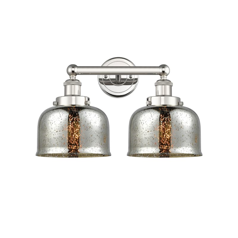 Innovations Lighting 616-2W-10-16-L Bell Vanity Bell 2 Light 16" Wide - Polished Nickel / Silver Plated Mercury