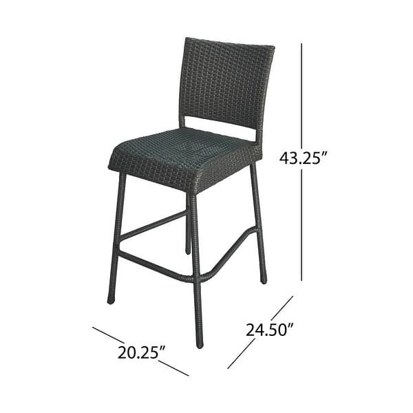Neal Counter Stool Neal Outdoor Wicker Bar Stools by Christopher Knight Home - Bed Bath ...