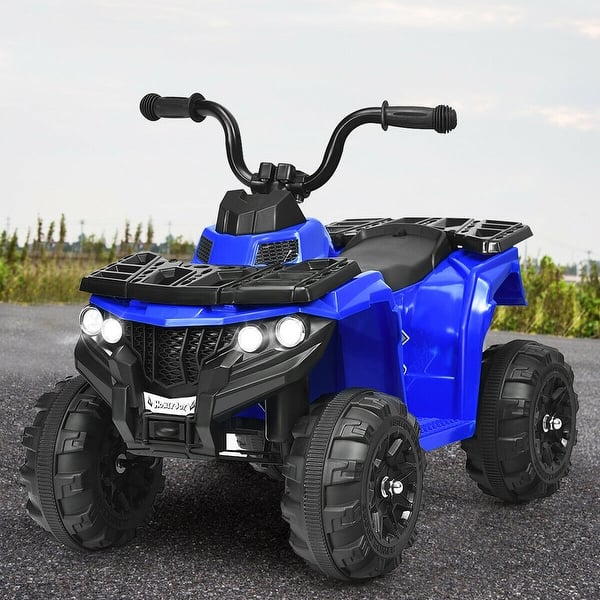 slide 2 of 6, 6V Battery Powered Kids Electric Ride on ATV-Blue - Blue Blue