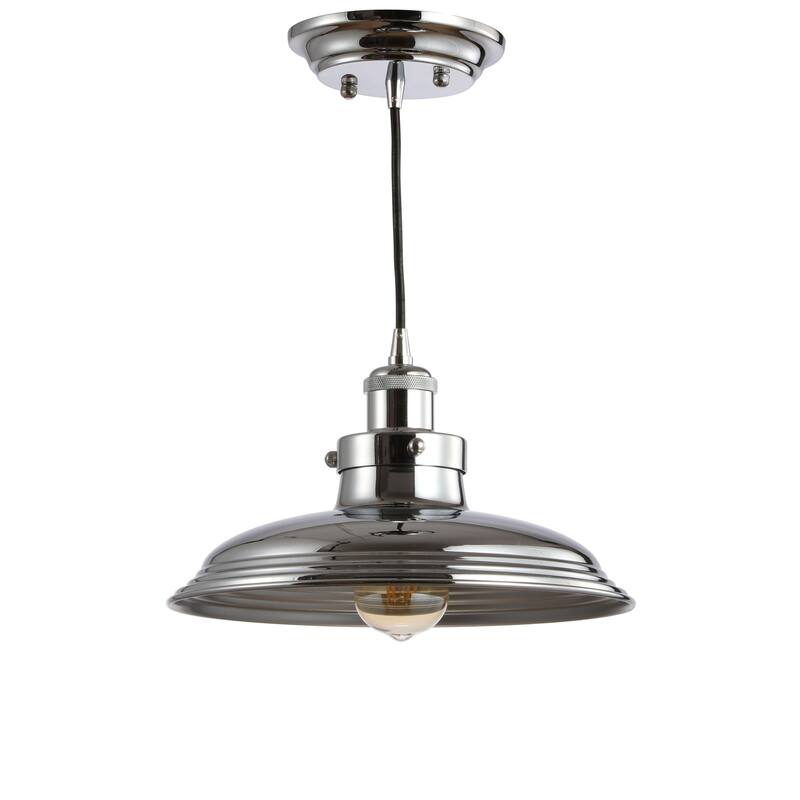Elena 11" Adjustable Iron Industrial Rustic LED Pendant, Copper by JONATHAN Y