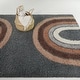 preview thumbnail 6 of 13, Mod-Tod Kristina Kids Rainbow Shag Area Rug 4'4" x 6' - Navy - Rectangle